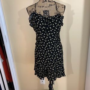 Free people black sun flower dress